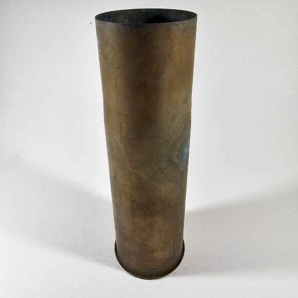 Vintage Original 1943 75mm Tank Shell Casing M5A1 Brass WWII Inert Empty - Picture 3 of 8